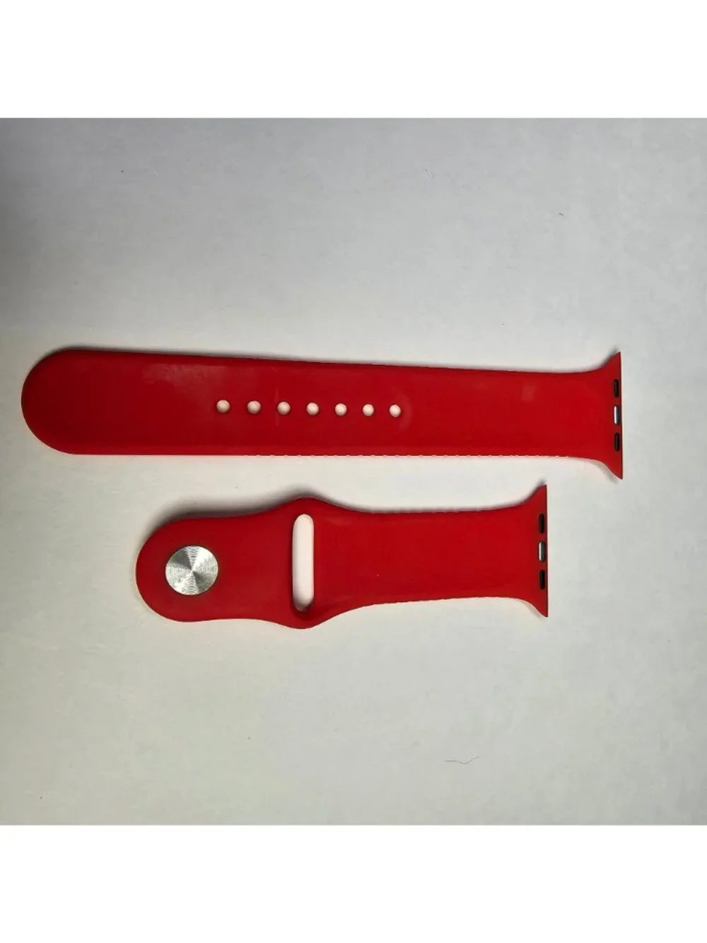 Air Jordan Apple Watch Silicone Sport Band (42mm/44/46/49) Red w/ White Logo